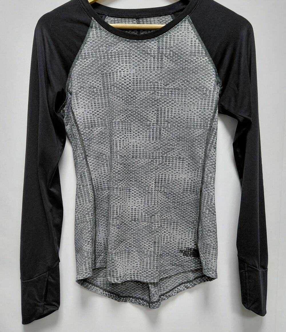 THE NORTH FACE FlashDry Long Sleeve Top Black Gray Solid Knit Women Size XS